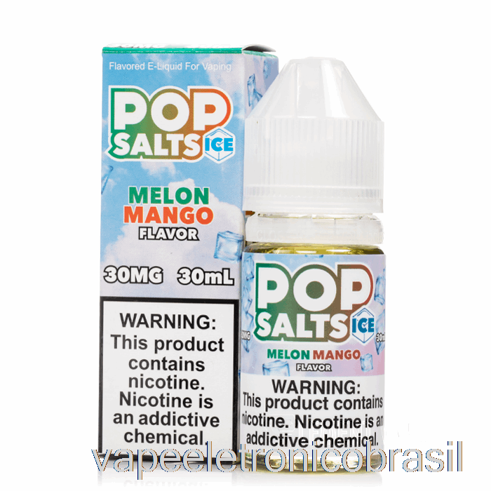 Vape Eletrônico Ice Melão Manga - Sais Pop - 30ml 30mg